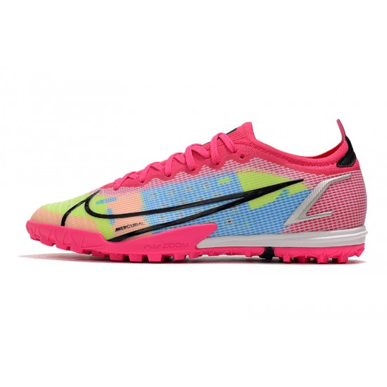 Nike Vapor 14 Elite TF Soccer Cleats Pink Blue