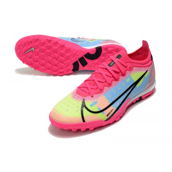 Nike Vapor 14 Elite TF Soccer Cleats Pink Blue