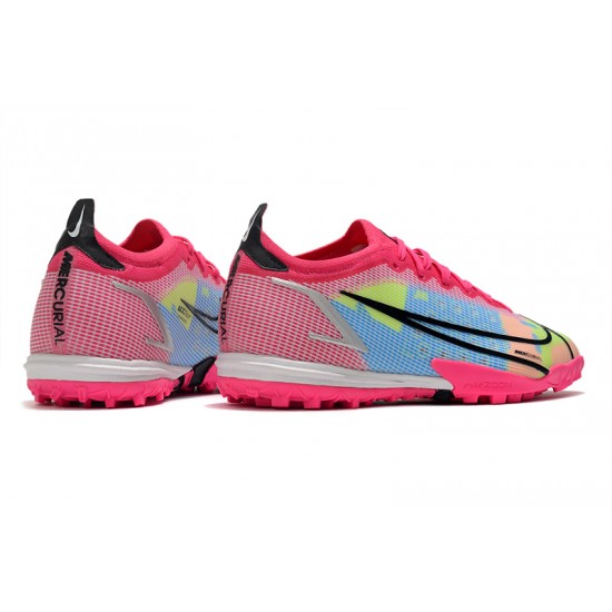 Nike Vapor 14 Elite TF Soccer Cleats Pink Blue