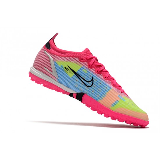 Nike Vapor 14 Elite TF Soccer Cleats Pink Blue