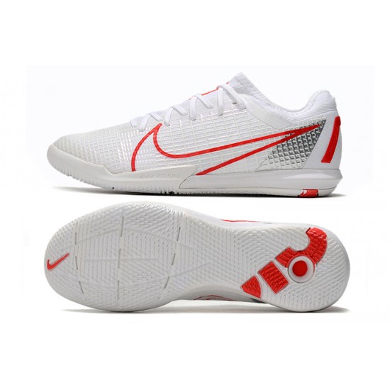 Nike Zoom Vapor 14 Pro IC Soccer Cleats White Red