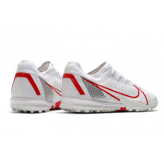 Nike Zoom Vapor 14 Pro TF Soccer Cleats White Red