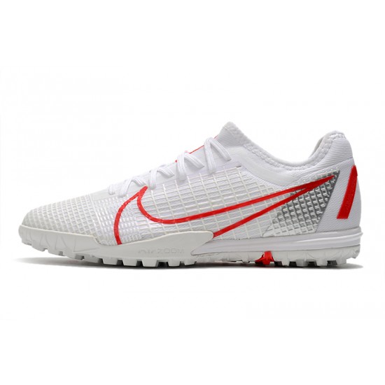 Nike Zoom Vapor 14 Pro TF Soccer Cleats White Red