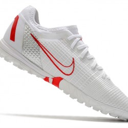 Nike Zoom Vapor 14 Pro TF Soccer Cleats White Red