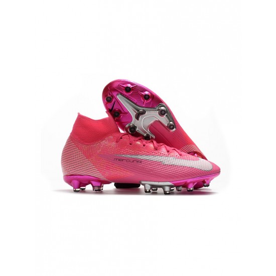 Nike Mbappe Mercurial Superfly 7 Elite AG Pro Pink Panther Soccer Cleats