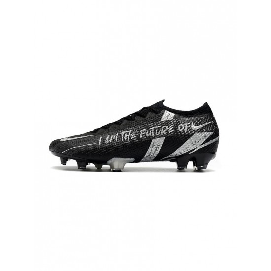 Nike Mercuria Vapor 13 Elite Se FG Black Metallic Silver Soccer Cleats