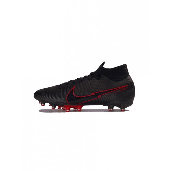 Nike Mercurial Superfly 7 Elite AG Pro Black Red  Soccer Cleats