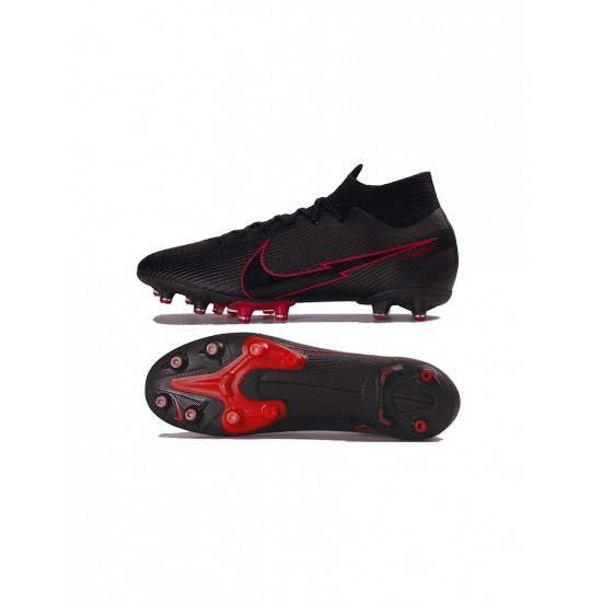 Nike Mercurial Superfly 7 Elite AG Pro Black Red  Soccer Cleats
