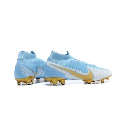 Nike Mercurial Superfly 7 Elite FG Blue White Gold Soccer Cleats