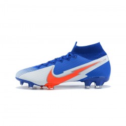 Nike Mercurial Superfly 7 Elite FG Blue White Orange Soccer Cleats
