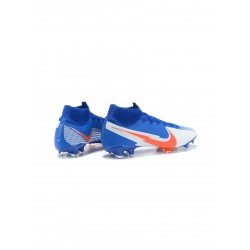 Nike Mercurial Superfly 7 Elite FG Blue White Orange Soccer Cleats