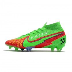 Nike Mercurial Superfly 7 Elite FG Green Red Black Soccer Cleats