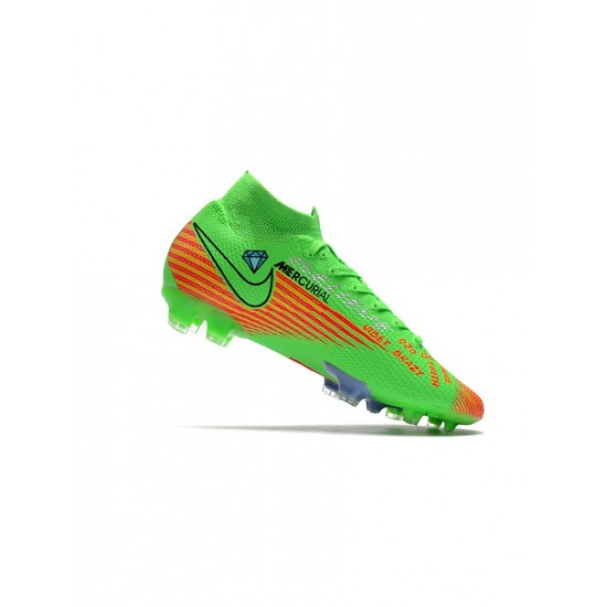 Nike Mercurial Superfly 7 Elite FG Green Red Black Soccer Cleats