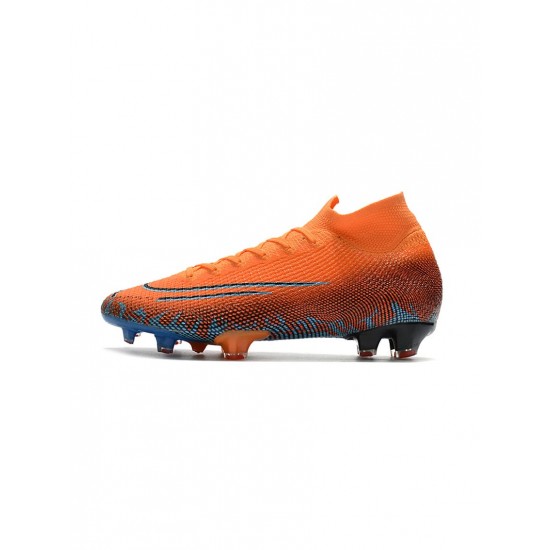 Nike Mercurial Superfly 7 Elite FG Orange Blue Soccer Cleats