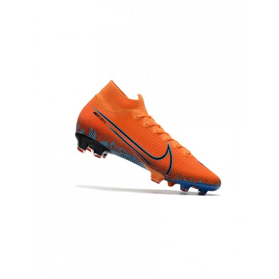 Nike Mercurial Superfly 7 Elite FG Orange Blue Soccer Cleats