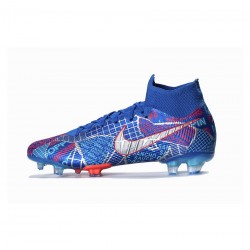 Nike Mercurial Superfly 7 Elite FG Racer Blue White Aurora Green Black Soccer Cleats