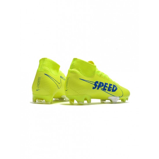 Nike Mercurial Superfly 7 Elite FG Volt Blue White Soccer Cleats