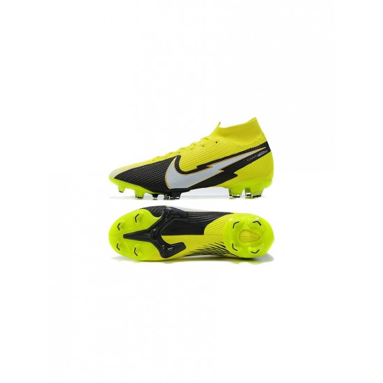 Nike Mercurial Superfly 7 Elite FG Volt White Black Soccer Cleats