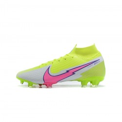 Nike Mercurial Superfly 7 Elite FG Volt White Pink Soccer Cleats