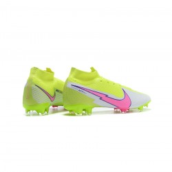 Nike Mercurial Superfly 7 Elite FG Volt White Pink Soccer Cleats