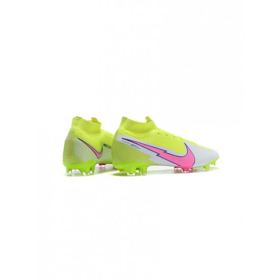 Nike Mercurial Superfly 7 Elite FG Volt White Pink Soccer Cleats