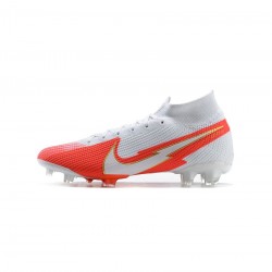 Nike Mercurial Superfly 7 Elite FG White Red Soccer Cleats