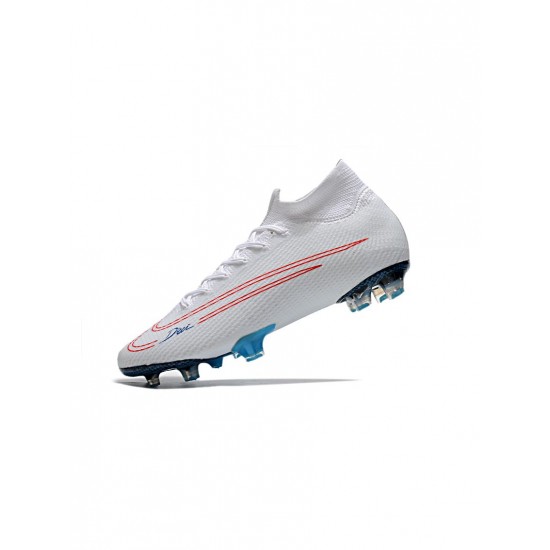 Nike Mercurial Superfly 7 Elite FG White Red Blue Soccer Cleats