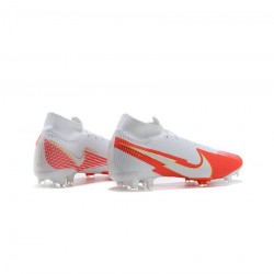 Nike Mercurial Superfly 7 Elite FG White Red Soccer Cleats