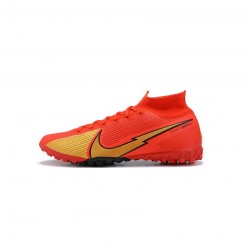Nike Mercurial Superfly 7 Elite TF Red Gold Black Soccer Cleats