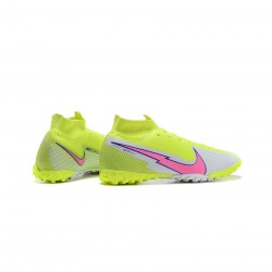 Nike Mercurial Superfly 7 Elite TF Volt White Pink Soccer Cleats
