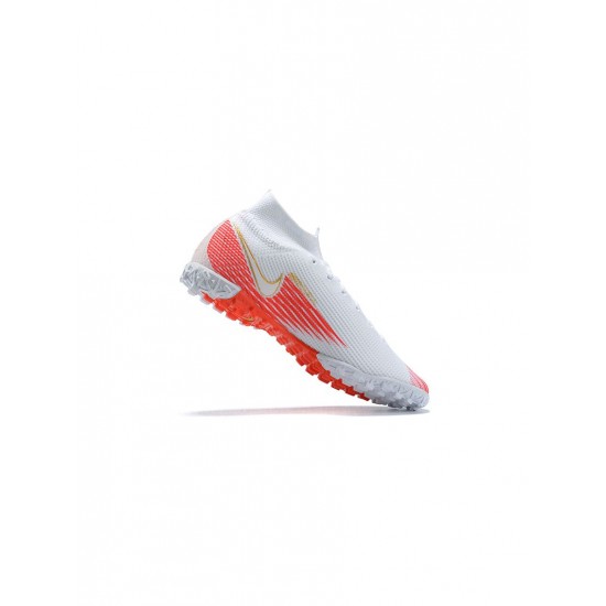 Nike Mercurial Superfly 7 Elite TF White Red Soccer Cleats