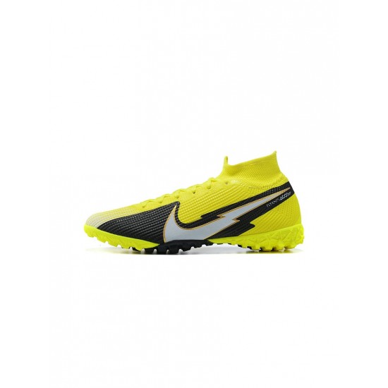 Nike Mercurial Superfly TF Volt White Black Soccer Cleats