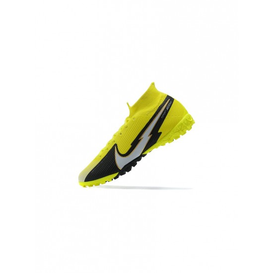 Nike Mercurial Superfly TF Volt White Black Soccer Cleats