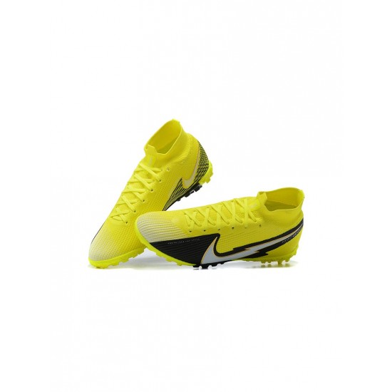 Nike Mercurial Superfly TF Volt White Black Soccer Cleats