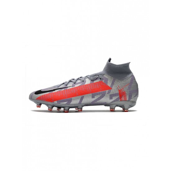 Nike Mercurial Superfly Vii Elite AG Pro Metallic Bomber Gray Black Particle Grey Soccer Cleats