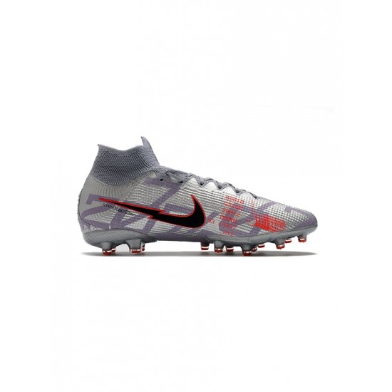 Nike Mercurial Superfly Vii Elite AG Pro Metallic Bomber Gray Black Particle Grey Soccer Cleats