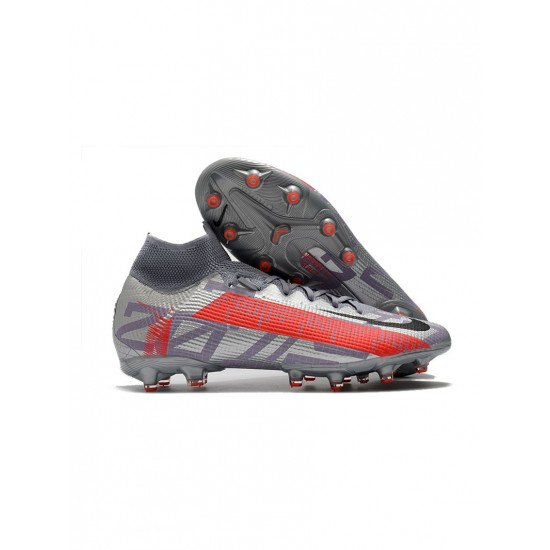 Nike Mercurial Superfly Vii Elite AG Pro Metallic Bomber Gray Black Particle Grey Soccer Cleats