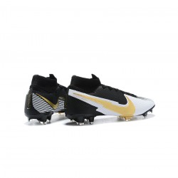 Nike Mercurial Superfy 7 Elite FG Black White Gold Soccer Cleats