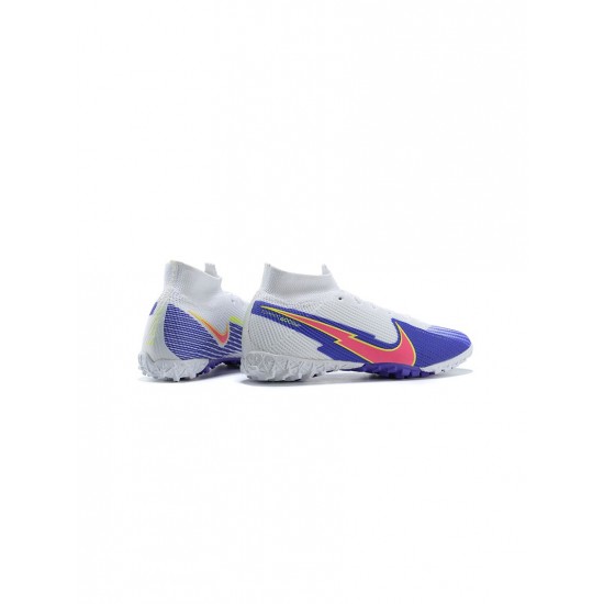 Nike Mercurial Superfy 7 Elite TF Blue White Pink Soccer Cleats