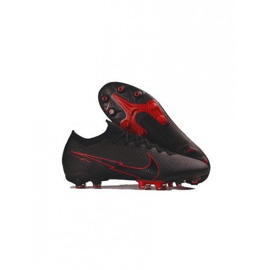 Nike Mercurial Vapor 13 Elite AG Pro Black Red  Soccer Cleats