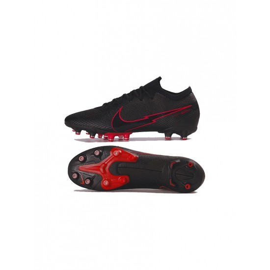 Nike Mercurial Vapor 13 Elite AG Pro Black Red  Soccer Cleats