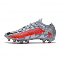 Nike Mercurial Vapor 13 Elite AG Pro Metallic Bomber Gray Black Particle Grey Soccer Cleats