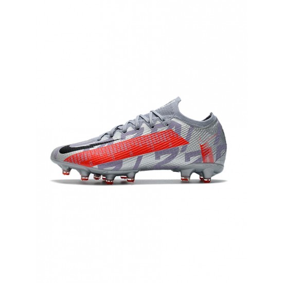 Nike Mercurial Vapor 13 Elite AG Pro Metallic Bomber Gray Black Particle Grey Soccer Cleats