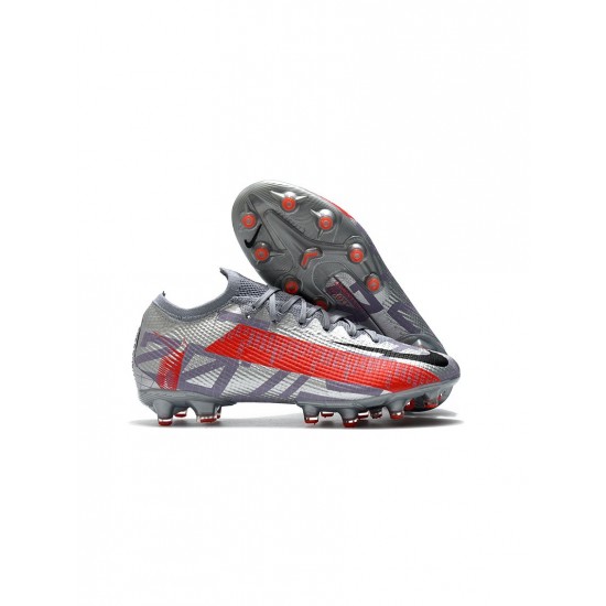 Nike Mercurial Vapor 13 Elite AG Pro Metallic Bomber Gray Black Particle Grey Soccer Cleats