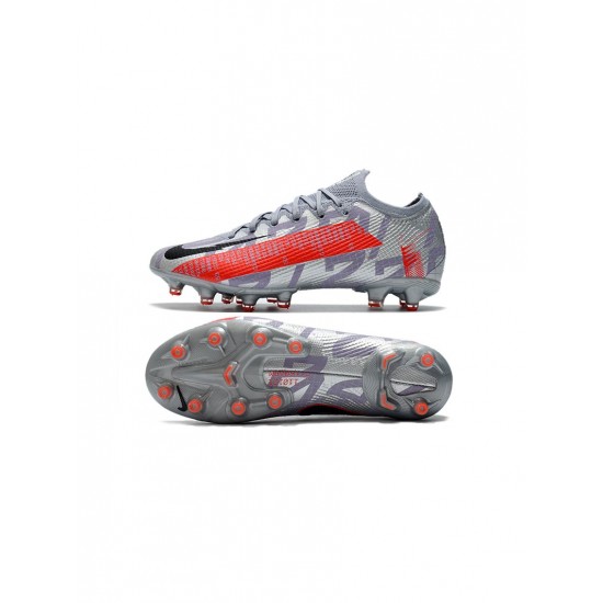 Nike Mercurial Vapor 13 Elite AG Pro Metallic Bomber Gray Black Particle Grey Soccer Cleats