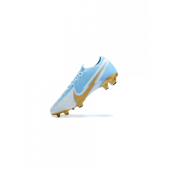 Nike Mercurial Vapor 13 Elite FG Blue White Gold Soccer Cleats