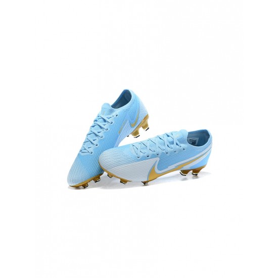 Nike Mercurial Vapor 13 Elite FG Blue White Gold Soccer Cleats