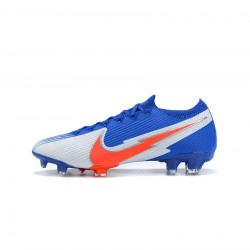 Nike Mercurial Vapor 13 Elite FG Blue White Orange Soccer Cleats