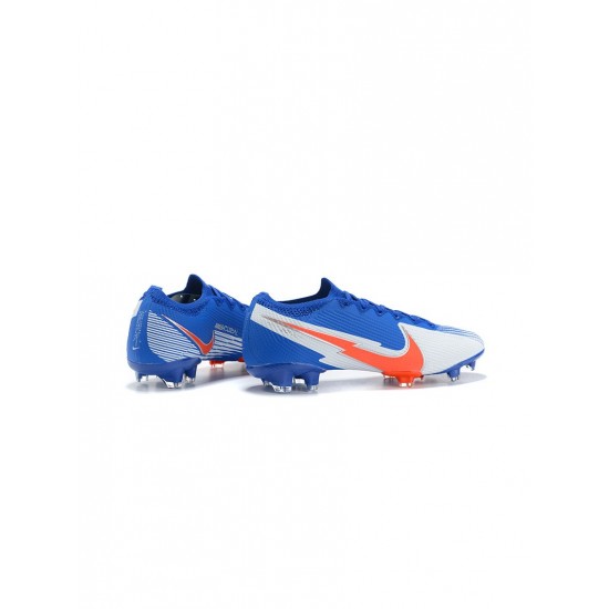 Nike Mercurial Vapor 13 Elite FG Blue White Orange Soccer Cleats