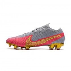 Nike Mercurial Vapor 13 Elite FG Gray Pink Gold Soccer Cleats